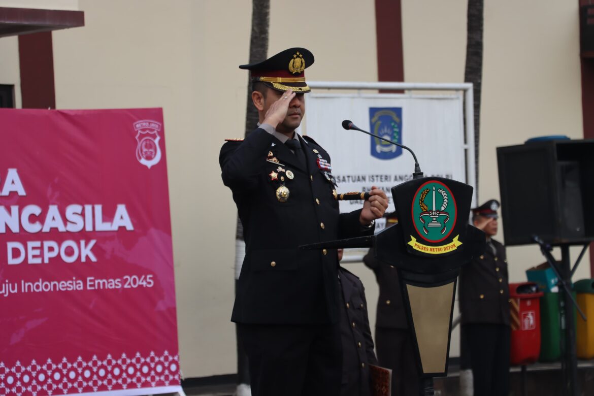 Khidmat, Polres Metro Depok Gelar Upacara Hari Kelahiran Pancasila