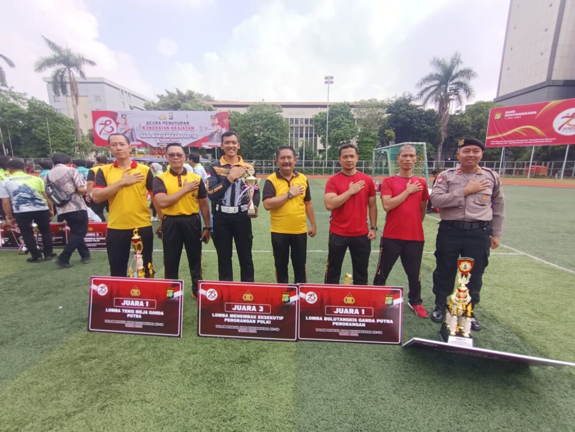 Hebat !! Polres Metro Raih Empat Juara Dalam Lomba Hari Bhayangkara Ke 78 Tahun