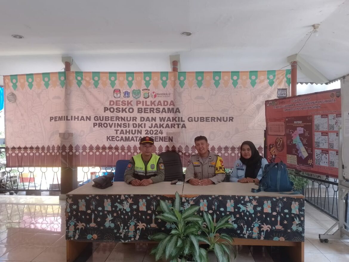 Polsek Senen Kerahkan Personil Amankan Gudang Logistik KPU Pilkada DKI Jakarta