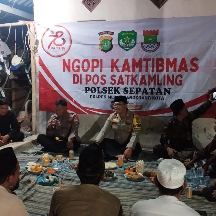 Polsek Sepatan Polres Metro Tangerang Kota Gelar Ngopi Kamtibmas dengan Masyarakat Ds. Mekar Jaya