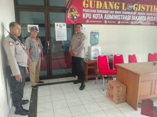 Pengecekan Pengamanan Gudang Logistik Pilkada Kecamatan Cempaka Putih