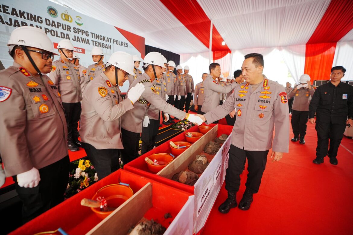 Kapolri Groundbreaking 24 SPPG Jateng, Dukung Penuh Program MBG