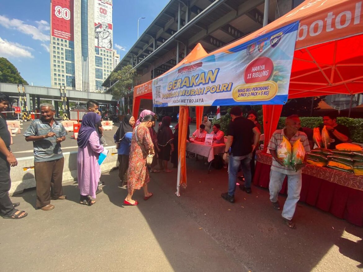 Polda Metro Jaya Gelar Gerakan Pangan Murah (GPM), Stabilitas Harga Beras Terjaga