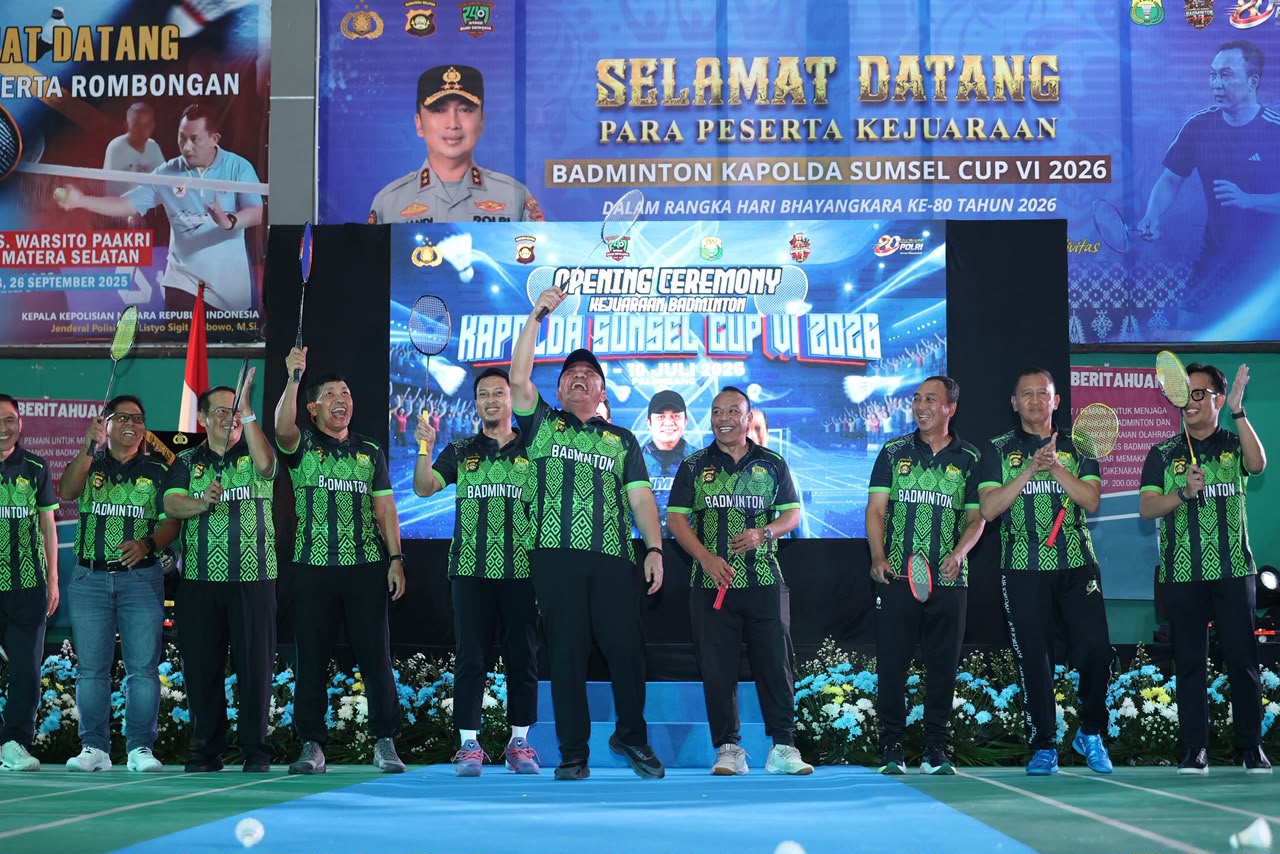 ​Perkuat Sinergi dengan Masyarakat, Polda Sumsel Gelar Badminton Kapolda Cup 2026 yang Diikuti Ribuan Peserta