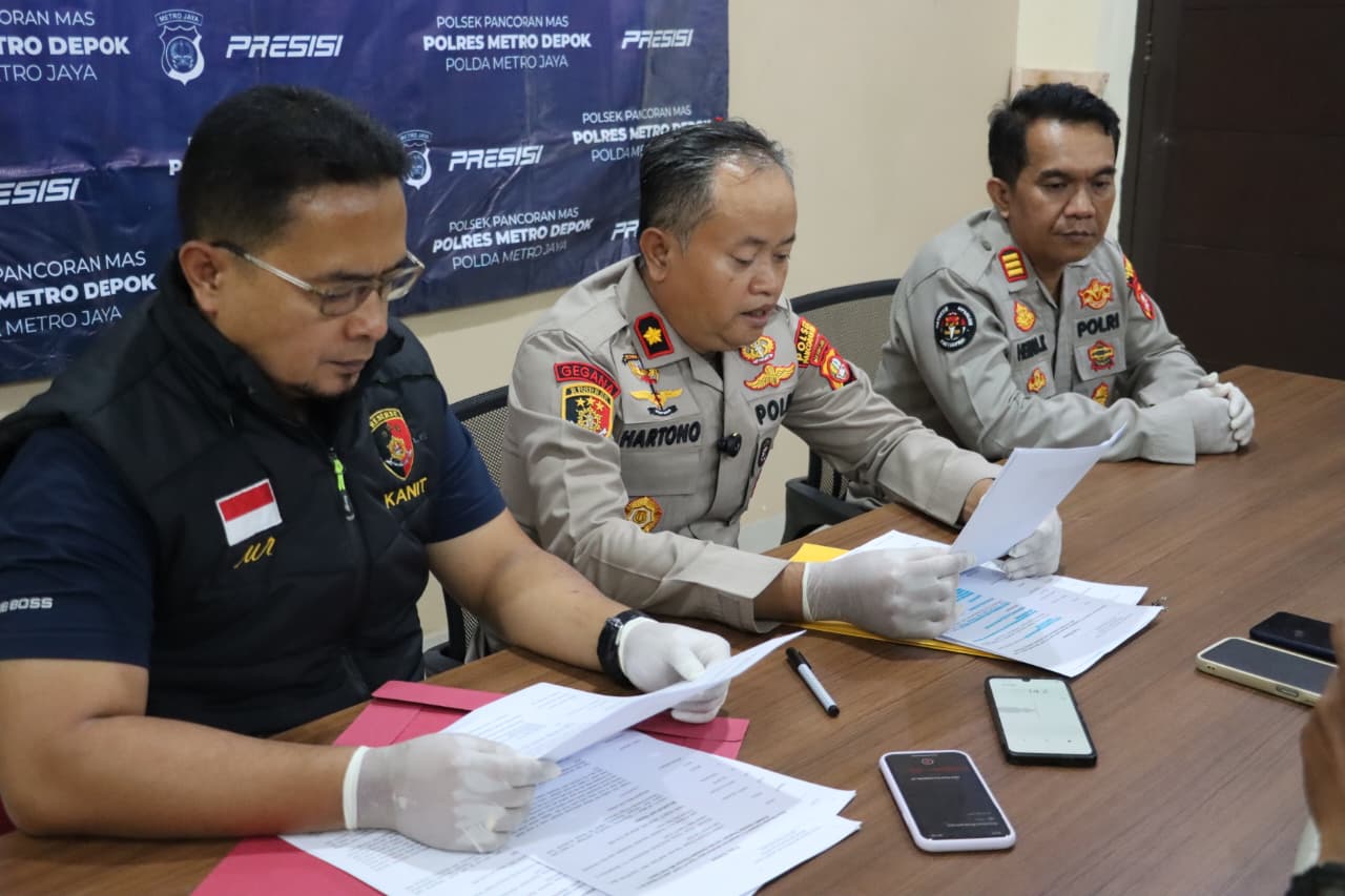 Polsek Pancoran Mas Bongkar Empat Kasus Curanmor, Empat Pelaku Berhasil Dibekuk di Lokasi Berbeda